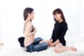 Watching girlfriend cupping her breasts wearing bra.jpeg
